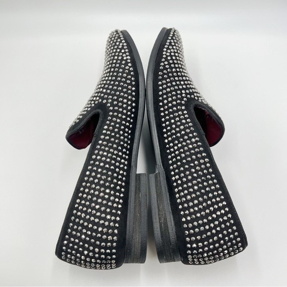 Steve Madden Men\'s CAVIARR Studded‎ Black Slip On Loafers Dress Shoes Size 9 NEW main image 9